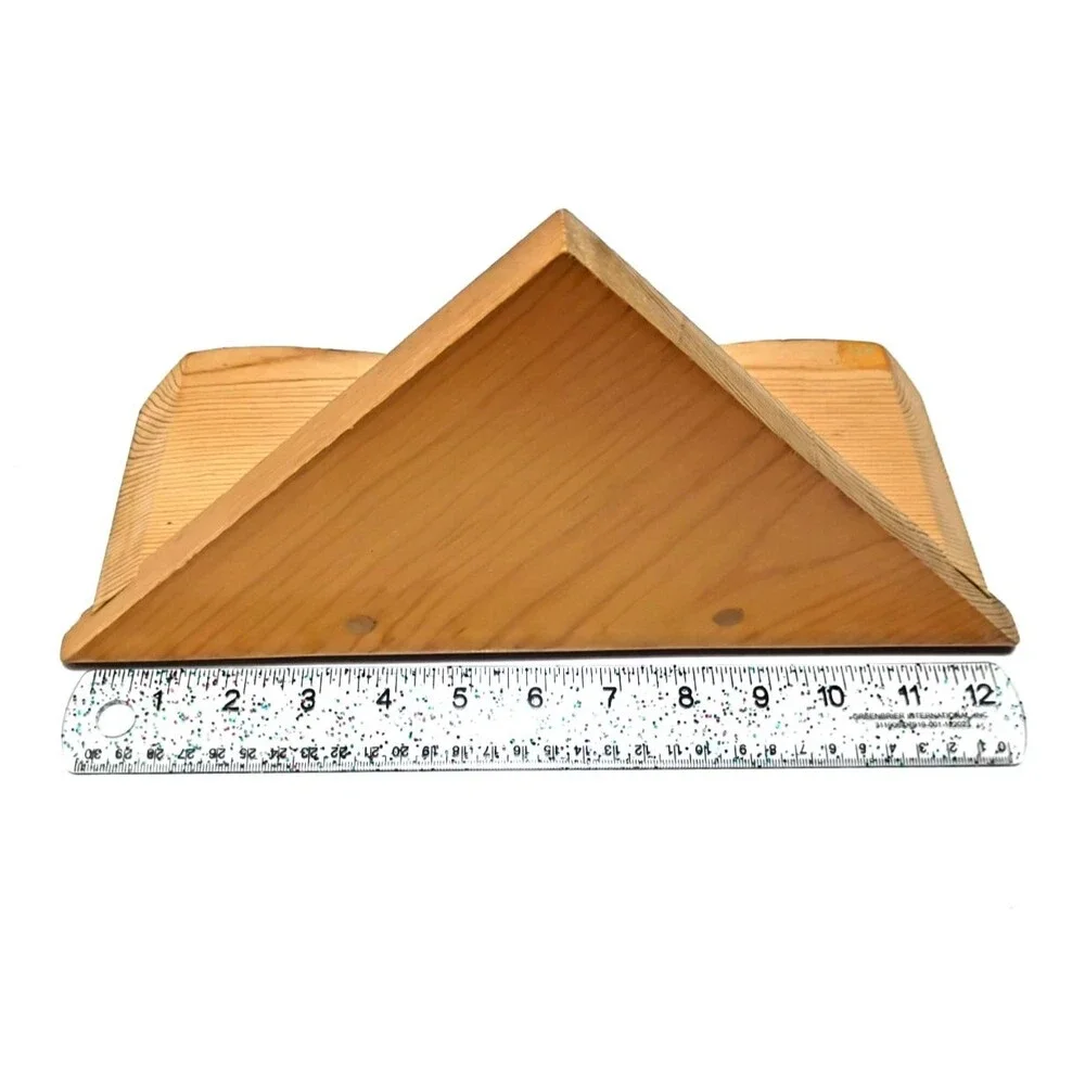 Honey Oak Corner Tabletop Shelf, Handmade, Painted Hearts, VTG Farmhouse Grandma